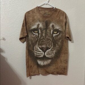 The Mountain Brown Lion Face Short Sleeve Tee